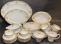 Overview of full lot arranged on black background