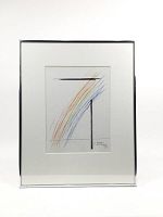 Full view of framed lithograph showing composition and presentation