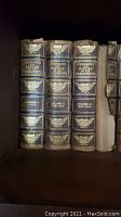 Front view of volumes I, II, and III of Messages and Papers of the Presidents with visible gold text on spine.