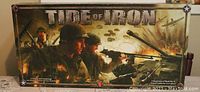 Closed large box with 'Tide of Iron' title and WWII soldier artwork