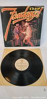 Front cover of ZZ Top Fandango vinyl record album with black vinyl and label visible