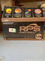 Box of RPS Advanced Formula .68 Caliber Paintballs with branding and product details on exterior.