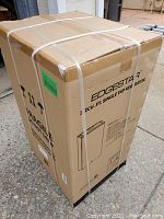 Sealed boxed kegerator showing packaging and branding