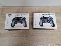 Two boxes of Terios wireless controllers model TERIOS T19, showing front packaging