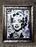 Front view of the framed painting showing full artwork