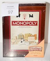 Front view of sealed Monopoly Vintage Game Collection board game showing vintage artwork and title.