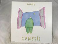 Front cover of Genesis Duke vinyl LP showing minimalist illustration and title.