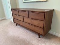 Front left angled view of dresser