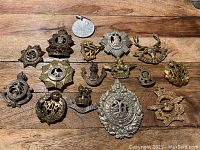 Overview of all items on wooden surface