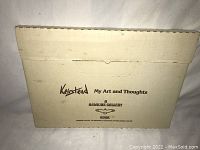 Outer cardboard box with James Keirstead signature and Hawkins Gallery branding for 'My Art and Thoughts' book.
