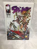 Full front cover of Spawn Comic Issue No. 9 showing main artwork and title.