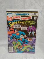 Full front cover of DC Comics comic book showing Superman and Manhunter from Mars characters and title text.