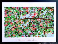 Framed artwork full view on white background