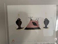 Full view of framed lithograph showing entire artwork