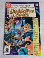 Front cover of Detective Comics No. 500 showing the colorful anniversary comic cover with Batman and related characters.