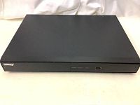 Front view of black rectangular Galaxy digital video recorder showing smooth surface and front USB port