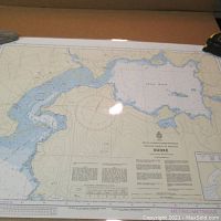 Full view of vintage Sooke nautical chart showing coastal waters.