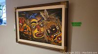 Front view of painting showing full frame and artwork