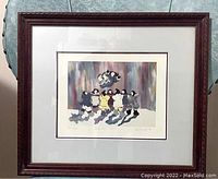 Framed and matted print showing the entire artwork titled "Blanket Toss"