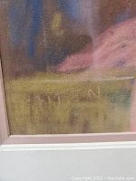 Close-up photo of the artist's signature area at the bottom of the artwork showing the name 'T. Allen'.