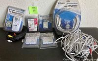 Full lot overview showing wires, PIR motion alarm, door alarms, and dimmer