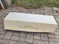 Closed original box labeled with manufacturer info A&A Ind., Sibley, IA 51249, maker of Bud Nosen models.