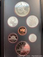 Full set of 1983 Canadian proof coins displayed in protective holder