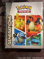 Front cover of Pokemon Generations binder with Pikachu, Charizard, Blastoise, Venusaur artwork
