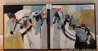 Both canvases side by side showing abstract design and frames