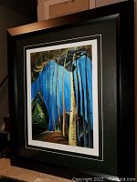 Framed artwork "Blue Sky" by Emily Carr showing the overall piece and framing.