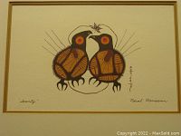 Close-up image of the lithograph without frame, showing the image and artist's signature.