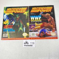 Two Nintendo Power magazines side by side, issue 34 on left, issue 35 on right showing front covers with featured content.