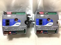 Two VMA1615 modules side by side showing top view with all connectors and labels visible
