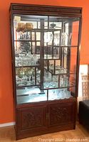 Full front view of cabinet with contents