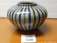 Front and side view showing overall shape, glaze pattern and coloration