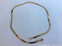 Full view of the flat herringbone chain laid out on white background