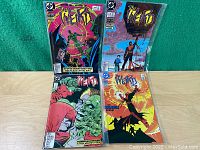 Four issues of The Weird comic series laid out, showing vibrant covers with dated 1988 DC Comics logo and artwork.