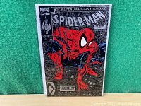 Front cover of Spider-Man The Legend of the Arachknight #1 comic book showing the detailed artwork of Spider-Man crouched against a web background with the issue markings and price visible.