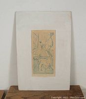 Full view of the art print mounted in matting, showing the entire artwork and mat size.