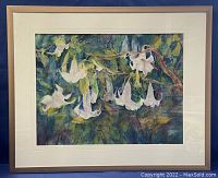 Framed watercolor painting “Woodland Surprise” showing overall appearance and frame condition