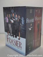 Frasier The Complete Series DVD box set showing front and side with cast photo and titles for One through Six seasons.