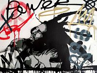 Front view of canvas showing full artwork