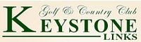 Green and white Keystone Links Golf & Country Club logo