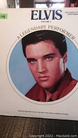 Front cover of Elvis Presley 'Volume 3 - A Legendary Performer' record album with portrait of Elvis and details.