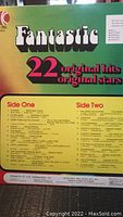 Front cover of K-Tel Fantastic vinyl record album showing the title and tracklist for Side One and Side Two.