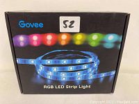 Front of the box for Govee RGB LED Strip Light showing the strip and branding.