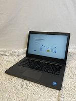 Open Dell Chromebook showing the 13.3 inch screen with Chromebook setup page.