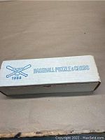 Closed original white box with blue 1988 Donruss Baseball Puzzle & Cards logo.