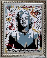 Front view showing entire framed painting