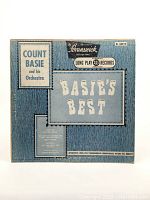 Front cover of Count Basie Basie's Best LP record showing Brunswick label and album art.